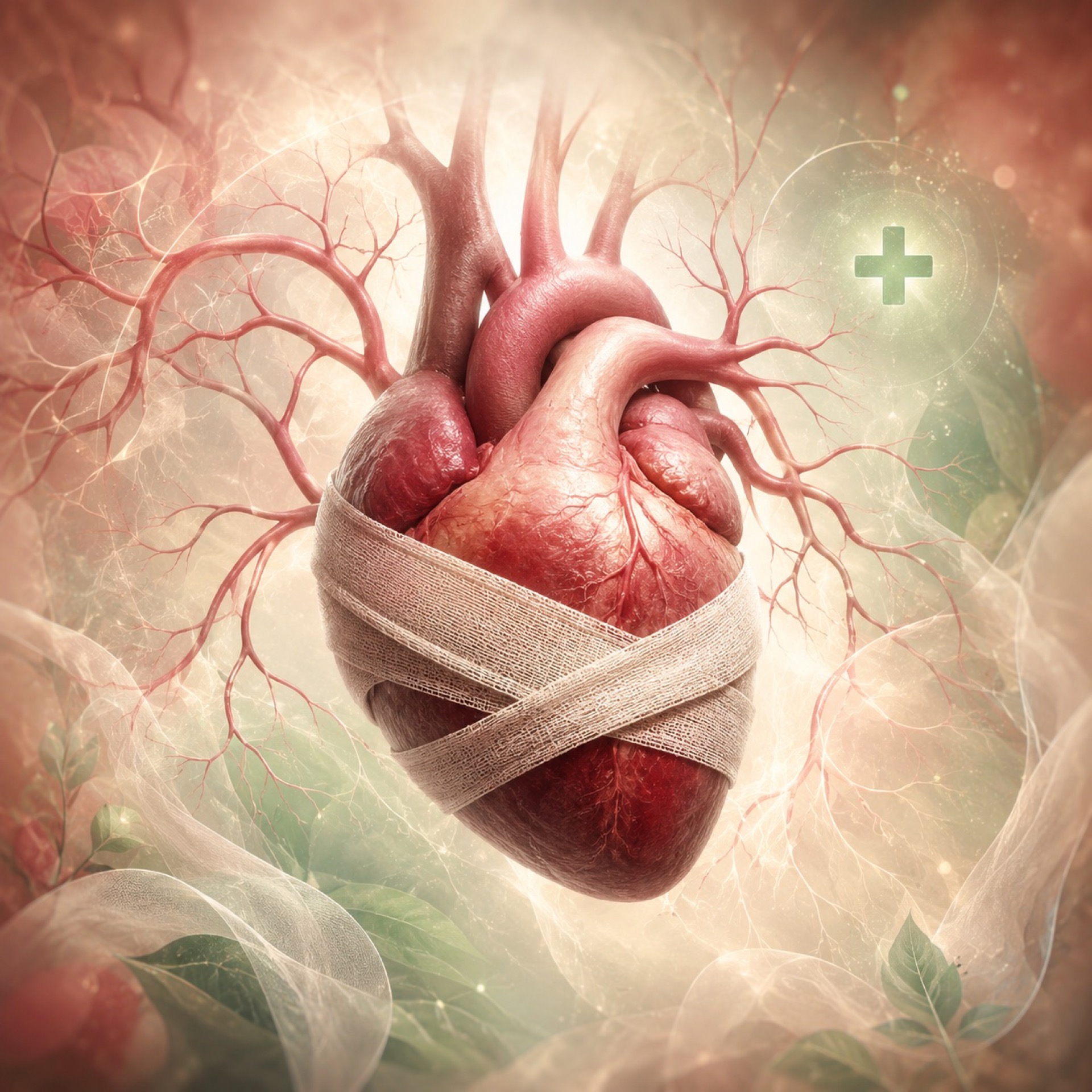 Corazón vendado en proceso de recuperación. Tema: La purificación del alma